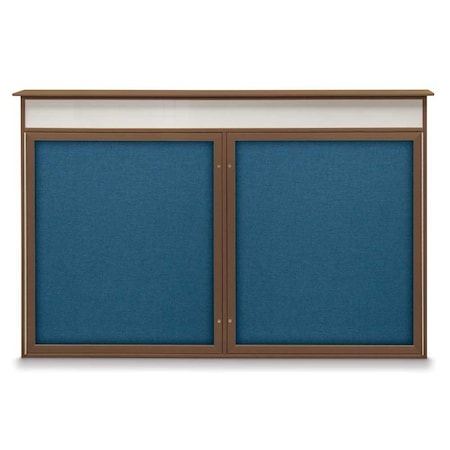 United Visual Products Open Faced Traditional Corkboard, 96x48" UV647A-BRONZE-COBACC